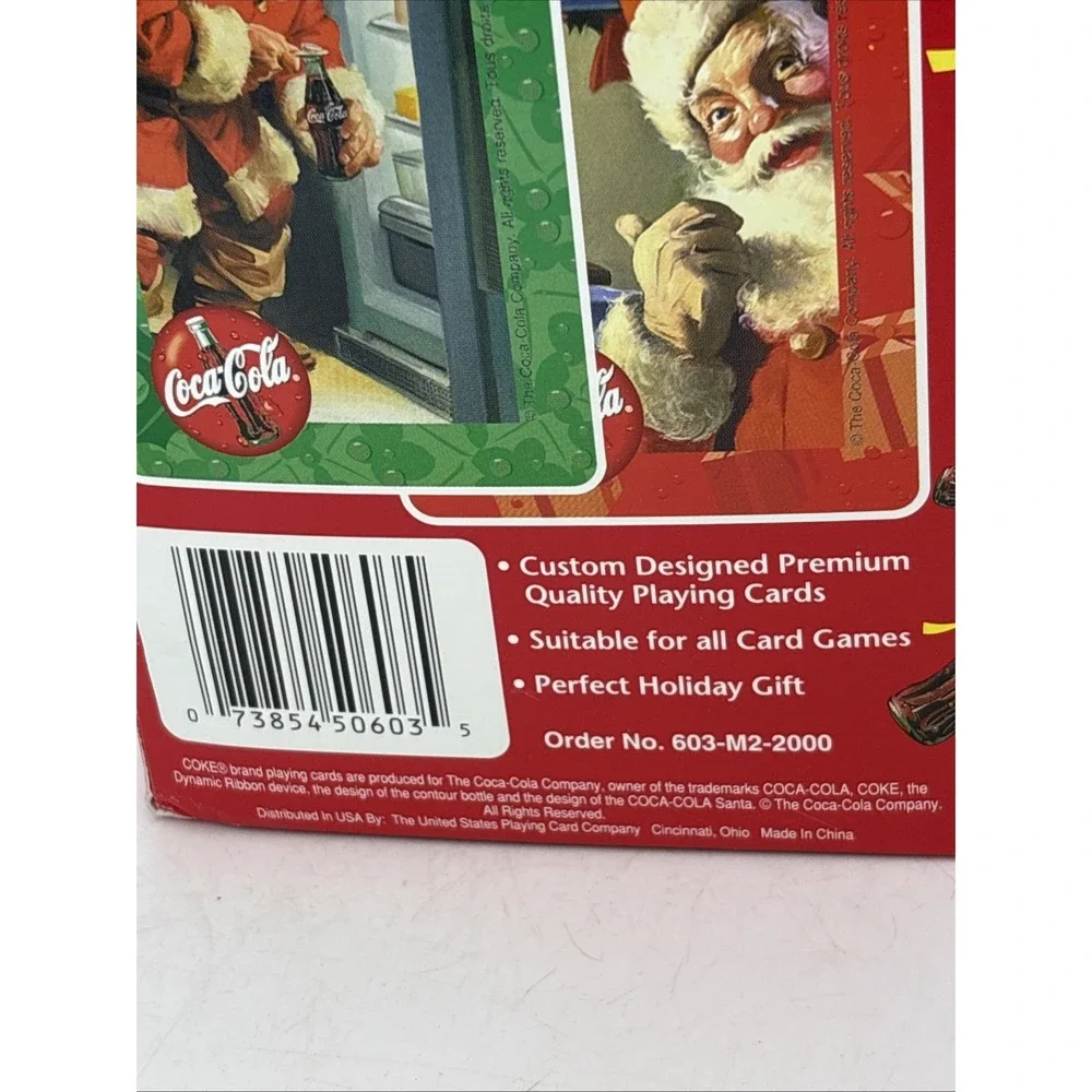 NEW COCA COLA SANTA CLAUS CHRISTMAS‎ PLAYING FACTORY SEALED CARDS 2 DECKS IN TIN